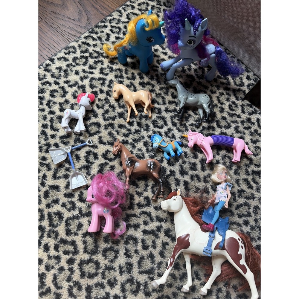 Spirit‎ Riding Abigail Doll Horse & Lot Of 14 Horse Toys My Little Pony, Etc
